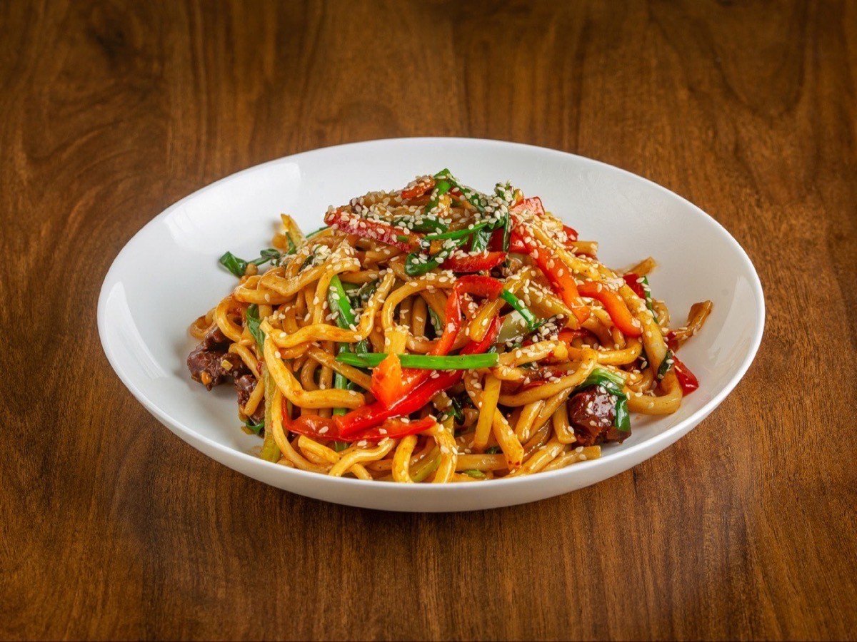 Fried lagman noodles